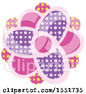 Clipart Of A Party Flower Royalty Free Vector Illustration