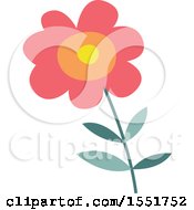 Clipart Of A Flower Royalty Free Vector Illustration
