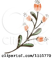 Clipart Of A Flower Royalty Free Vector Illustration by Cherie Reve