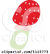 Clipart Of A Red Mushroom Royalty Free Vector Illustration by Cherie Reve