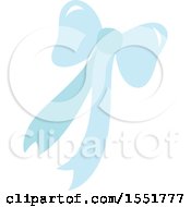Poster, Art Print Of Blue Bow And Ribbons
