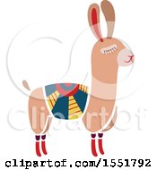 Clipart Of A Cute Peruvian Llama Royalty Free Vector Illustration