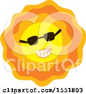 Poster, Art Print Of Happy Sun Wearing Sunglasses