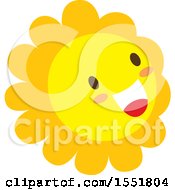 Clipart Of A Happy Sun Or Flower Royalty Free Vector Illustration by Cherie Reve