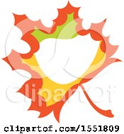 Clipart Of An Autumn Maple Leaf Royalty Free Vector Illustration