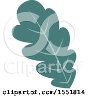 Clipart Of A Green Leaf Royalty Free Vector Illustration