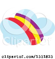 Clipart Of A Rainbow Cloud Royalty Free Vector Illustration