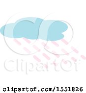 Clipart Of A Rain Cloud Royalty Free Vector Illustration by Cherie Reve