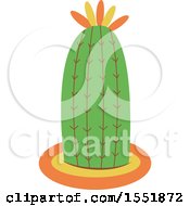 Clipart Of A Cactus Plant Royalty Free Vector Illustration