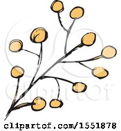 Clipart Of A Plant Sprig Royalty Free Vector Illustration