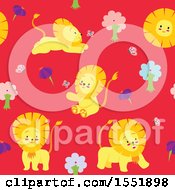 Poster, Art Print Of Cute Male Lion Pattern