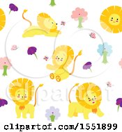 Poster, Art Print Of Cute Male Lion Pattern