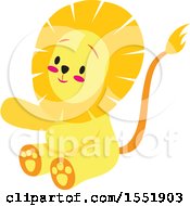 Clipart Of A Cute Male Lion Royalty Free Vector Illustration