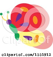 Clipart Of A Colorful Butterfly Royalty Free Vector Illustration