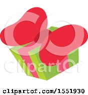 Clipart Of A Birthday Gift Royalty Free Vector Illustration