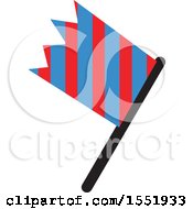 Clipart Of A Car Racing Flag Royalty Free Vector Illustration