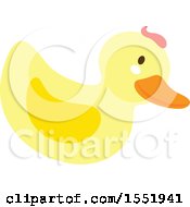 Clipart Of A Baby Duck Royalty Free Vector Illustration