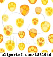 Poster, Art Print Of Cute Animal Paw Print Pattern