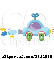 Clipart Of A Toy Race Car Royalty Free Vector Illustration