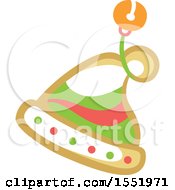Clipart Of A Gingerbread Christmas Elf Hat Cookie Royalty Free Vector Illustration