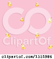 Poster, Art Print Of Cute Pink Baby Bird Pattern