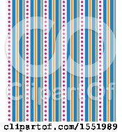 Clipart Of A Dot And Stripe Pattern Royalty Free Vector Illustration