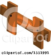 Clipart Of A Wood Fence Royalty Free Vector Illustration