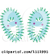 Clipart Of A Pair Of Furry Slippers Royalty Free Vector Illustration
