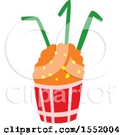 Clipart Of A Frozen Drink Royalty Free Vector Illustration