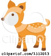 Clipart Of A Cute Baby Deer Royalty Free Vector Illustration