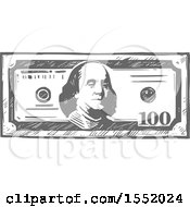 Poster, Art Print Of Sketched Grayscale Cash Money