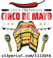 Poster, Art Print Of Cinco De Mayo Viva Mexico Design With A Poncho