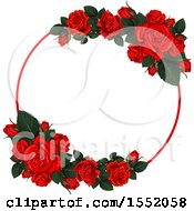 Poster, Art Print Of Red Rose Frame Design