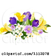 Clipart Of A Spring Flower Design Element Royalty Free Vector Illustration