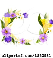 Poster, Art Print Of Spring Flower Frame Design Element