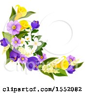 Clipart Of A Spring Flower Design Element Royalty Free Vector Illustration