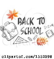 Poster, Art Print Of Back To School Design With Autumn Leaves
