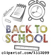 Clipart Of A Back To School Design Royalty Free Vector Illustration