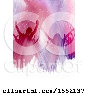Poster, Art Print Of Silhouetted Concert Crowd In Watercolor Over Text Space