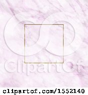 Clipart Of A Frame Over A Pink Marble Texture Background Royalty Free Vector Illustration