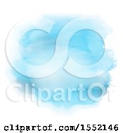 Clipart Of A Blue Watercolor Background On White Royalty Free Vector Illustration