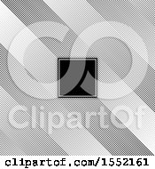 Clipart Of A Frame Over A Background Of Diagonal Lines Royalty Free Vector Illustration