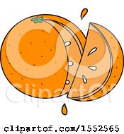 Cartoon Orange Slice by lineartestpilot