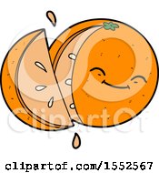 Poster, Art Print Of Cartoon Sliced Orange