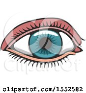 Clipart Of A Blue Eye Human Anatomy Royalty Free Vector Illustration by Vector Tradition SM