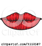 Clipart Of Red Lips Royalty Free Vector Illustration by Vector Tradition SM