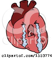 Poster, Art Print Of Cartoon Heart Crying