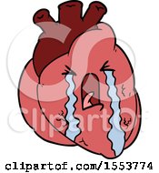 Cartoon Heart Crying by lineartestpilot