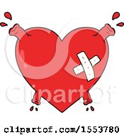 Poster, Art Print Of Cartoon Heart Squirting Blood