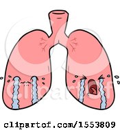 Poster, Art Print Of Cartoon Lungs Crying